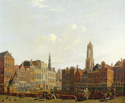 Utrecht Rathausbrücke mit Umgebung von Isaac Ouwater